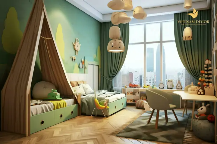 phòng ngủ bé gái hiện đại phòng ngủ bé gái hiện đại