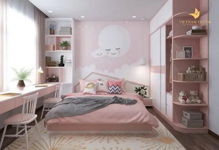 phòng ngủ bé gái hiện đại phòng ngủ bé gái hiện đại