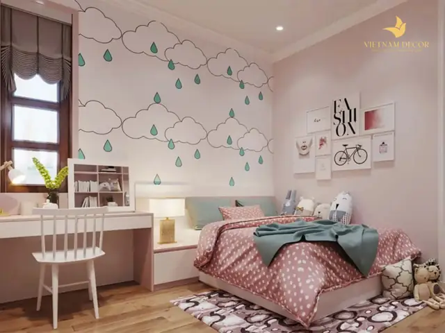 phòng ngủ bé gái hiện đại phòng ngủ bé gái hiện đại