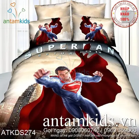 Thiết Kế Phòng Ngủ Bé Trai Superman Đầy Phá Cách Và Sáng Tạo