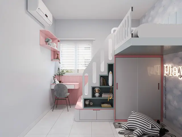 phòng ngủ bé trai và bé gái