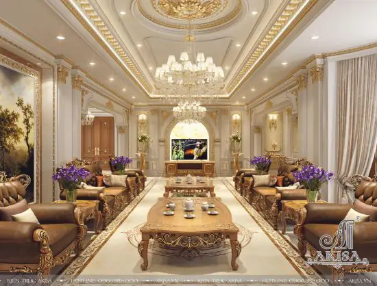 Thiết kế nội thất tân cổ điển phong cách châu Âu (CĐT: ông Long - Lào Cai) NT12057