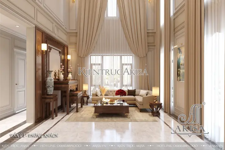 Không gian nội thất tân cổ điển luxury: