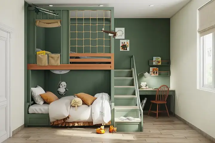 phòng ngủ cho 2 bé