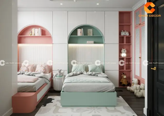 Thiết kế phòng ngủ cho 2 bé chật: Giải pháp tối ưu Thiết kế phòng ngủ cho 2 bé chật: Giải pháp tối ưu
