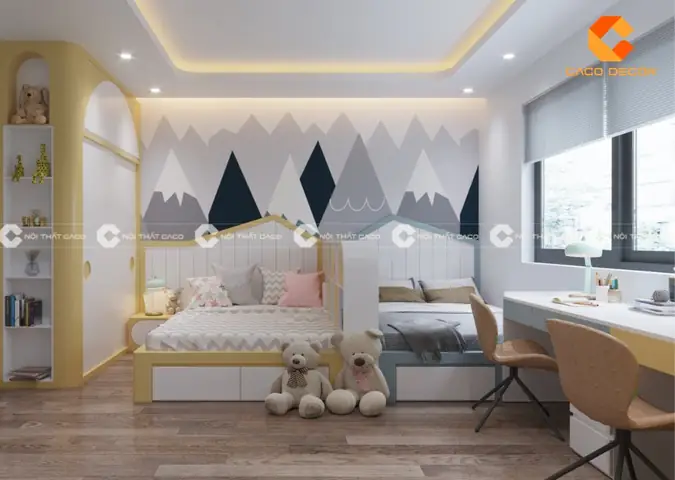 Thiết kế phòng ngủ cho 2 bé chật: Giải pháp tối ưu