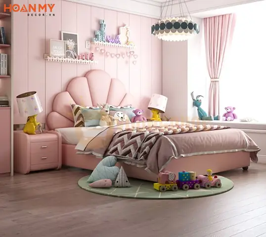 Thiết kế phòng ngủ cho 2 chị em với 1 giường đôi cỡ lớn