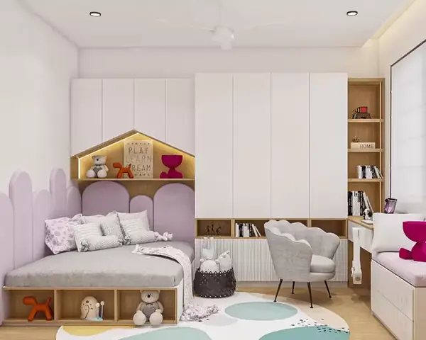 Ý tưởng thiết kế phòng ngủ cho bé gái 12 tuổi nhà hẹp
