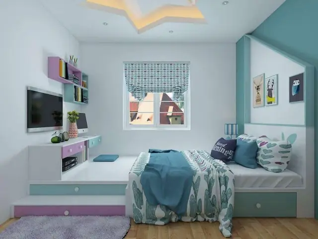 Phòng ngủ 15m2 cho bé gái: 10+ Ý tưởng & Lưu ý khi thiết kế