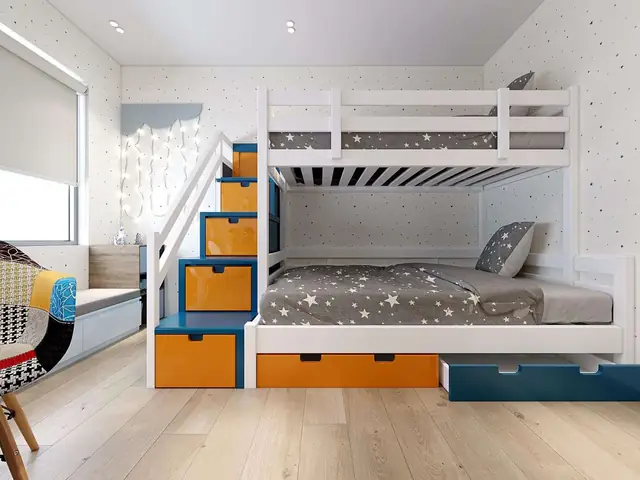 Phòng ngủ 15m2 cho bé gái: 10+ Ý tưởng & Lưu ý khi thiết kế