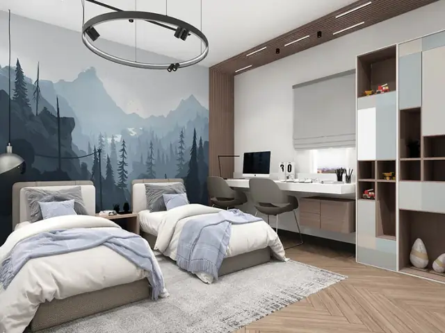 phòng ngủ cho bé trai 10 tuổi
