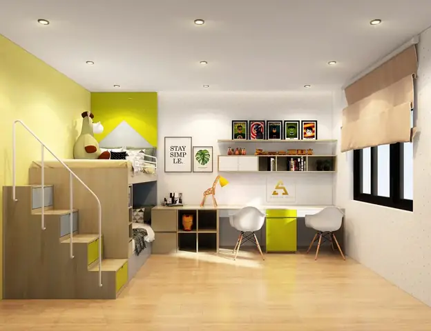 phòng ngủ cho bé trai 10 tuổi