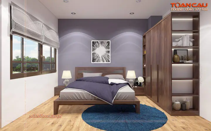 Hóa giải phòng ngủ có góc nhọn bằng dùng vách ngăn
