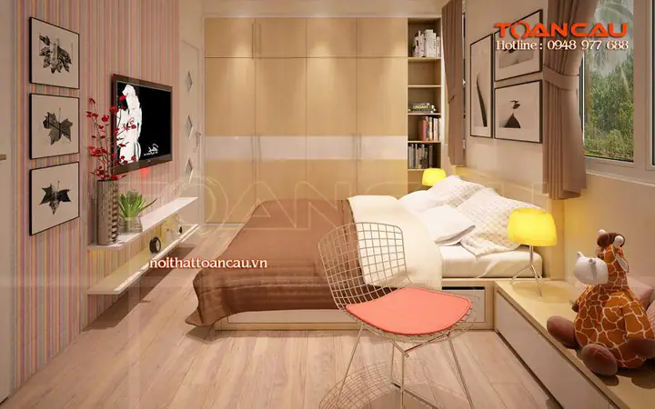 Hóa giải phòng ngủ có góc nhọn bằng việc sử dụng gương