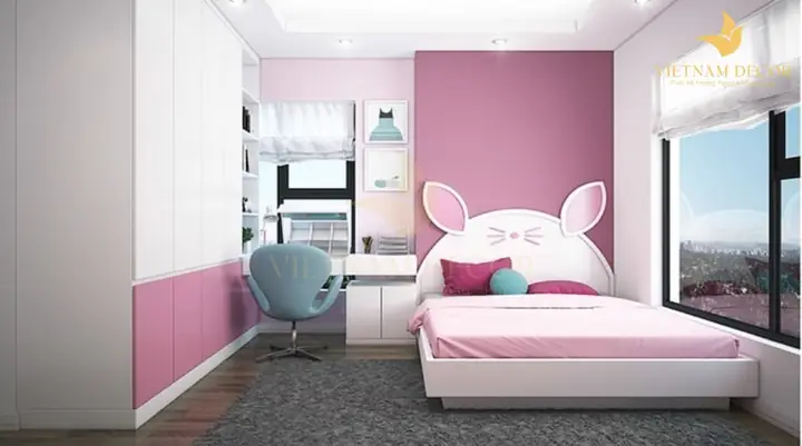 Thiết Kế Phòng Ngủ Con Gái Cá Tính Hiện Đại Đầy Sáng Tạo