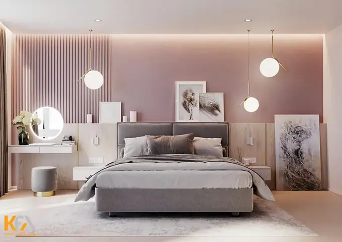 phòng ngủ đẹp cho nữ màu hồng