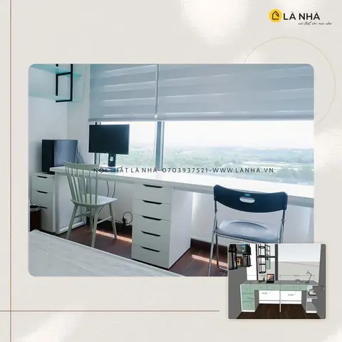 phòng ngủ đẹp cho nữ màu xanh