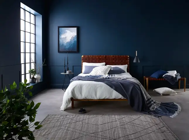 phòng ngủ đẹp cho nữ màu xanh