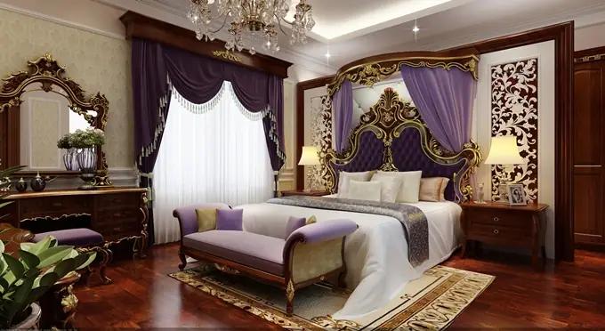 Phòng Ngủ Đẹp Hoàng Gia: Phong Cách, Ý Tưởng & Lưu Ý Thiết Kế