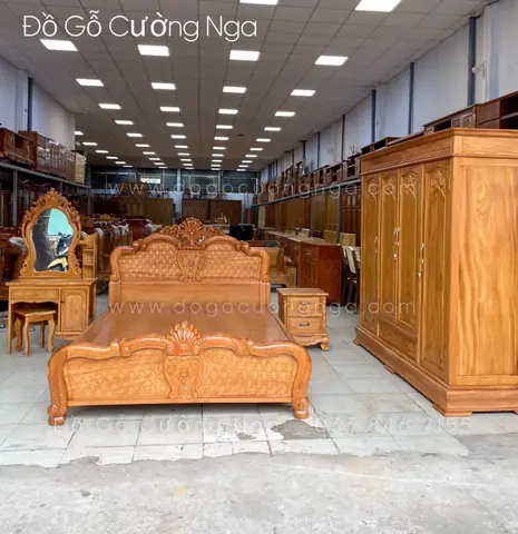 phòng ngủ gỗ tự nhiên