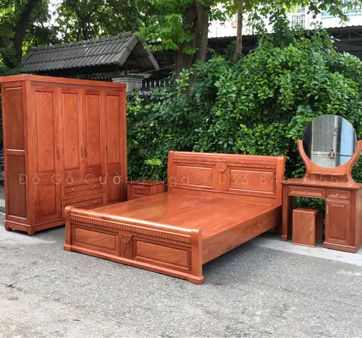 phòng ngủ gỗ tự nhiên