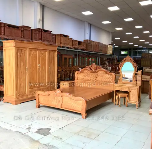 phòng ngủ gỗ tự nhiên