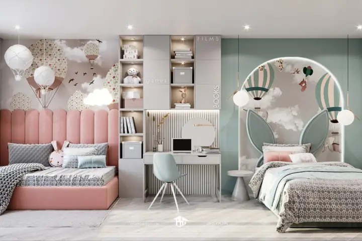 Bí quyết thiết kế phòng ngủ hiện đại đơn giản cho con gái lớn