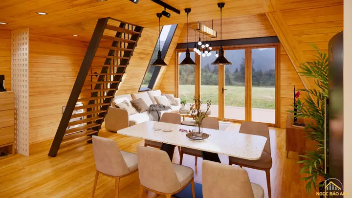 Bungalow Hình Tam Giác 3 Phòng Ngủ
