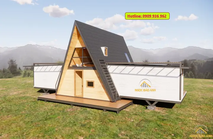 Bungalow Hình Tam Giác 3 Phòng Ngủ