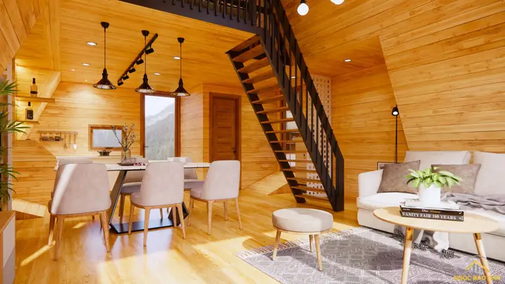 Bungalow Hình Tam Giác 3 Phòng Ngủ