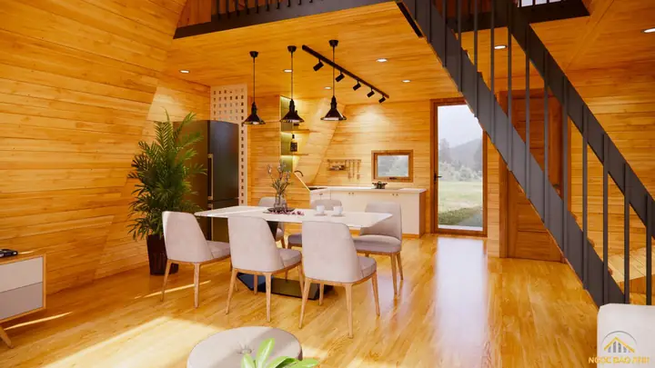 Bungalow Hình Tam Giác 3 Phòng Ngủ