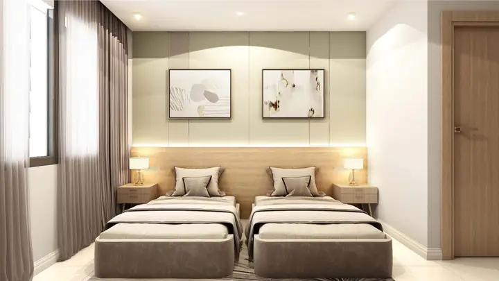 Phòng ngủ khách sạn 4 sao đẹp và sang trọng