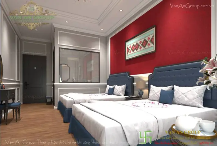 Một số mẫu thiết kế phòng ngủ khách sạn tân cổ điển đẹp Một số mẫu thiết kế phòng ngủ khách sạn tân cổ điển đẹp