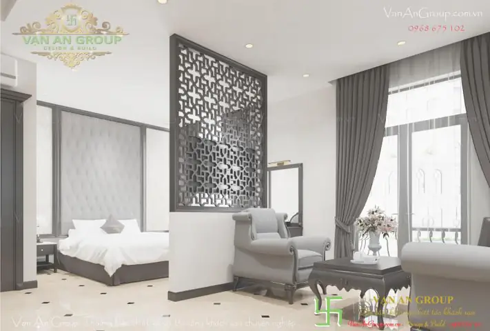 Nội thất phòng ngủ khách sạn tân cổ điển