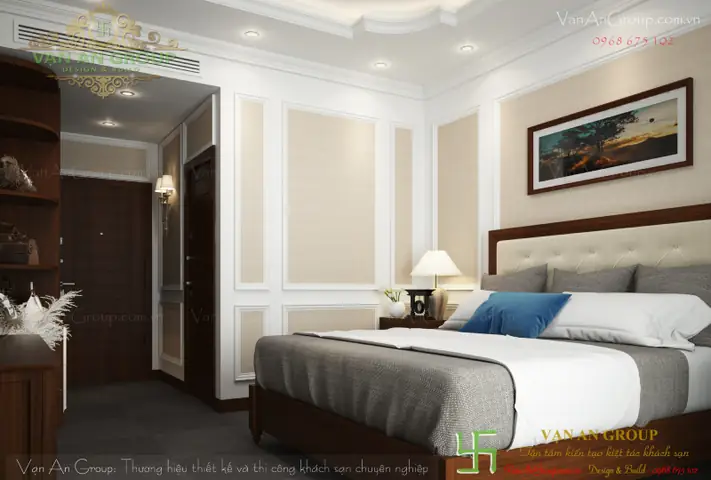 Một số mẫu thiết kế phòng ngủ khách sạn tân cổ điển đẹp Một số mẫu thiết kế phòng ngủ khách sạn tân cổ điển đẹp