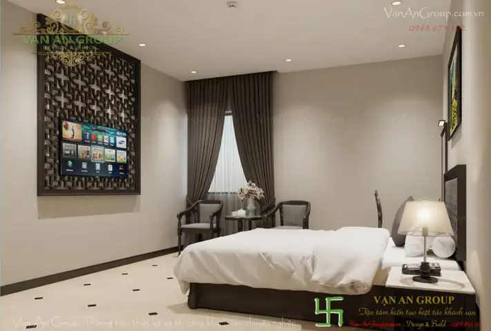 Một số mẫu thiết kế phòng ngủ khách sạn tân cổ điển đẹp Một số mẫu thiết kế phòng ngủ khách sạn tân cổ điển đẹp