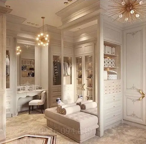 3. Một vài mẫu phòng thay đồ liền với phòng ngủ đẹp