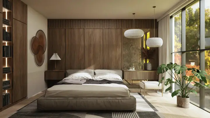 Thiết Kế Phòng Ngủ Màu Nâu Đất Sáng Tối: Tạo Không Gian Lý Tưởng