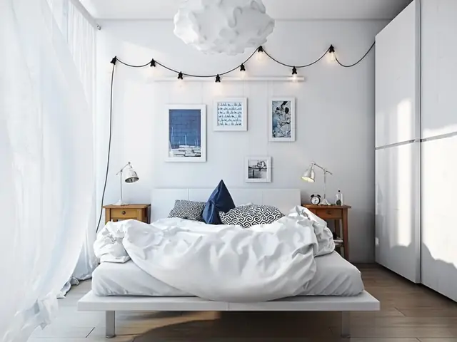phòng ngủ màu trắng đẹp