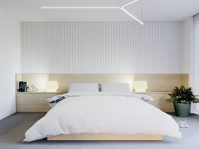 phòng ngủ màu trắng đẹp