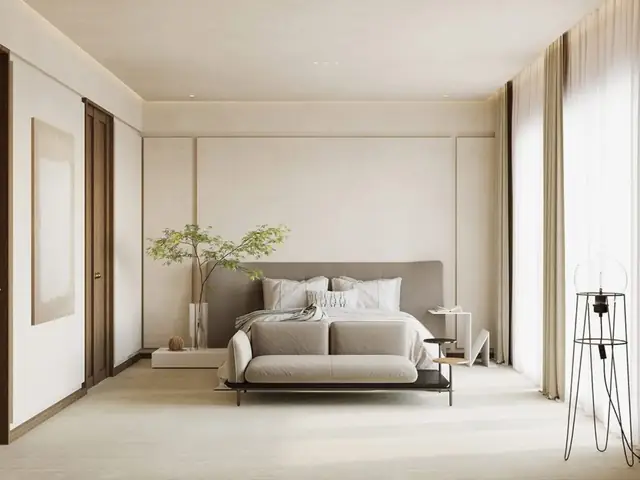phòng ngủ màu trắng đẹp