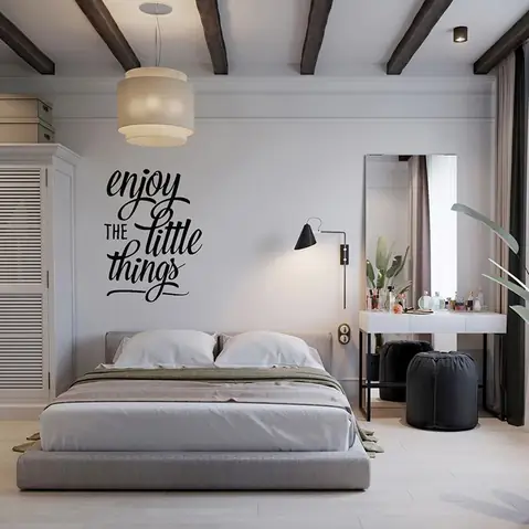 phòng ngủ màu trắng sữa