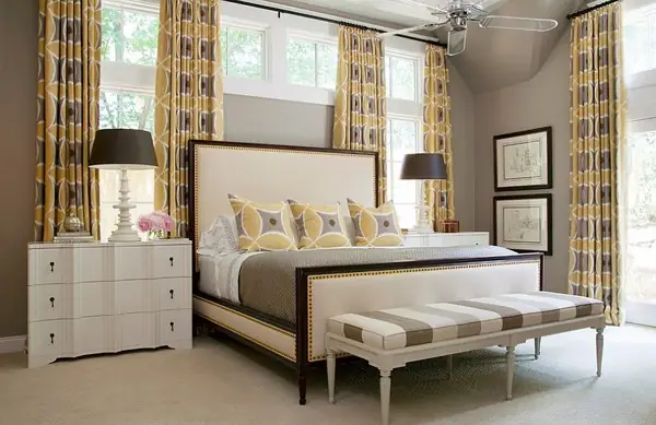 Hướng dẫn trang trí phòng ngủ màu xám vàng tinh tế