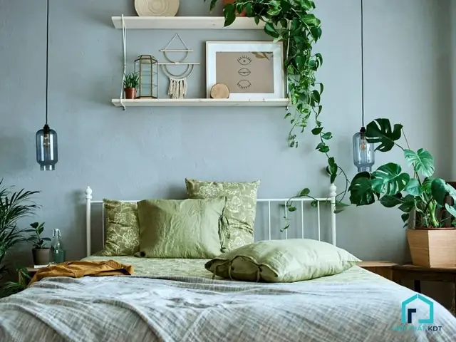 3.1.1 Phòng ngủ màu xanh ngọc bích 3.1.1 Phòng ngủ màu xanh ngọc bích