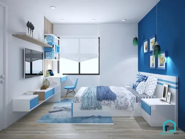 3.3 Sơn phòng ngủ màu xanh ngọc bích cho bé 3.3 Sơn phòng ngủ màu xanh ngọc bích cho bé