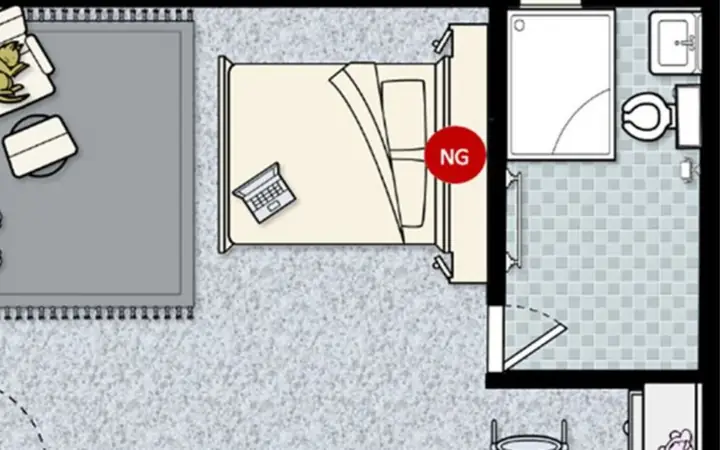 Phòng ngủ nhỏ quay đầu vệ sinh: Cách bố trí để không gian tối ưu