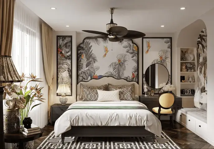 phòng ngủ phong cách indochine phòng ngủ phong cách indochine
