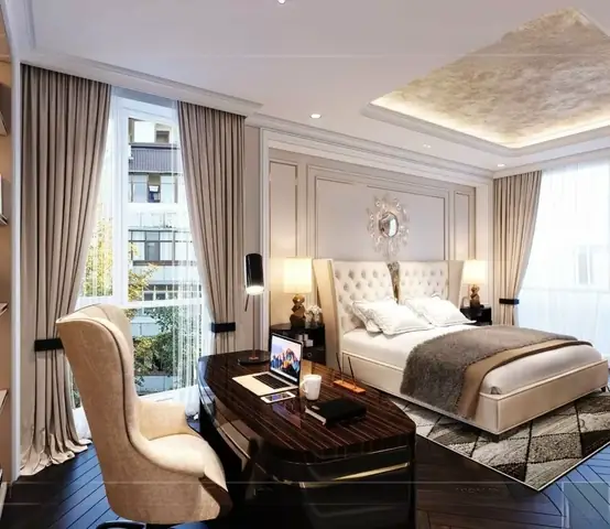 Thiết Kế Phòng Ngủ Tân Cổ Điển Màu Ghi: Phong Cách & Hướng Dẫn