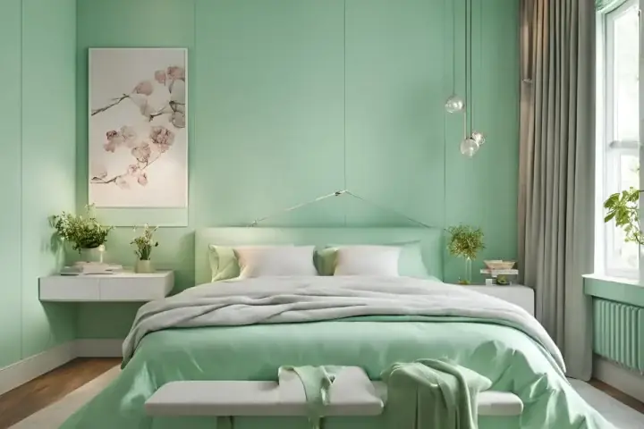 phòng ngủ xanh lá mạ phòng ngủ xanh lá mạ