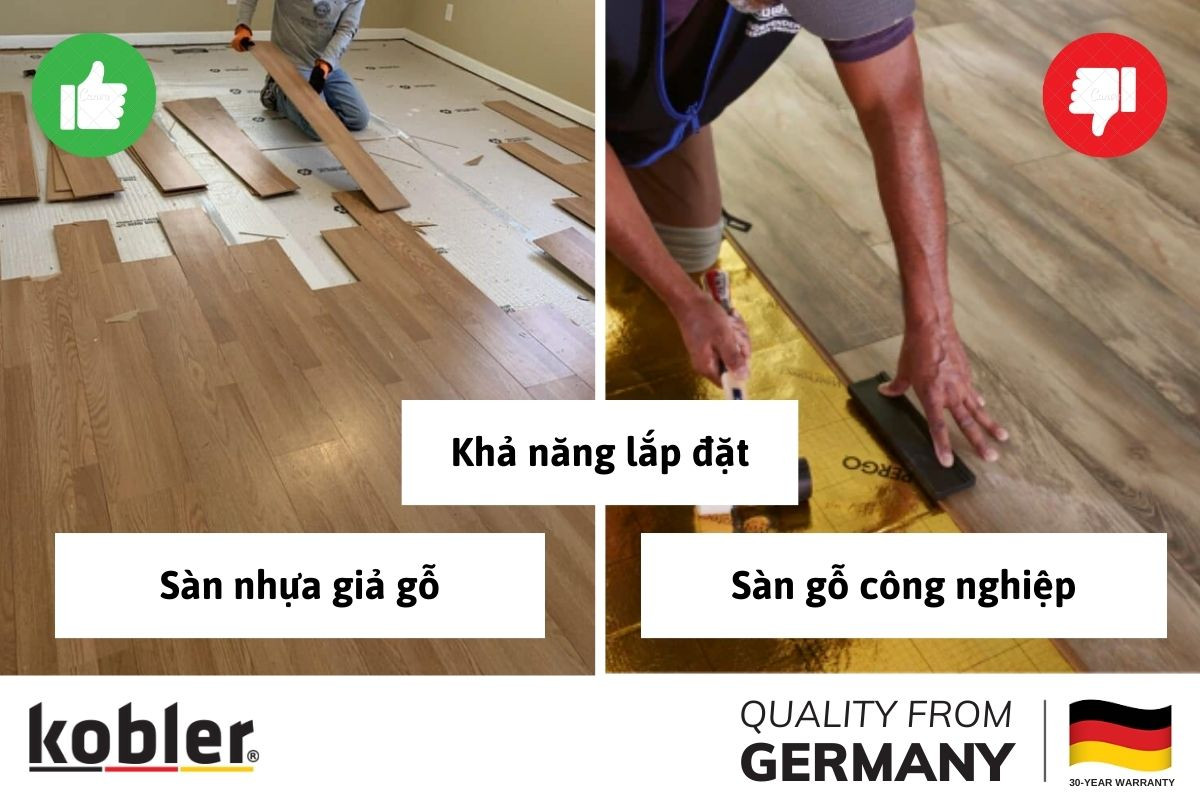 Sàn nhựa lắp đặt đơn giản